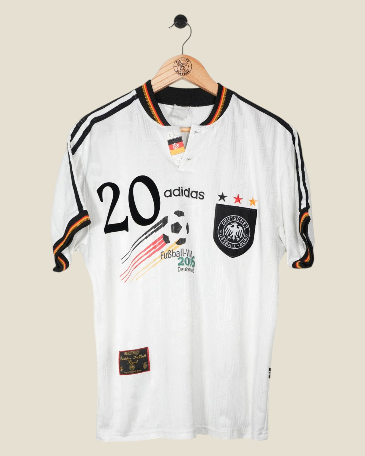 GERMANY 1996 BIERHOFF HOME SHIRT (M) ADIDAS