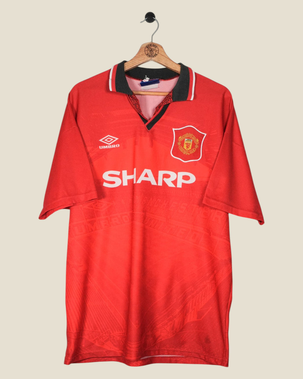 MANCHESTER UNITED 1994/96 CANTONA HOME SHIRT (L) UMBRO
