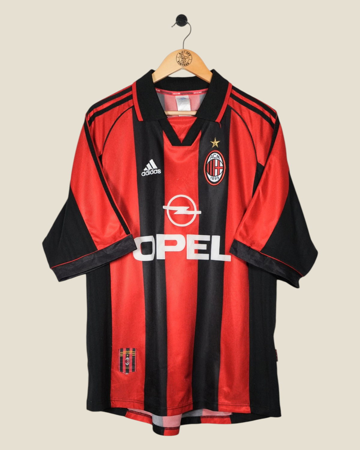 AC MILAN 1998/00 WEAH HOME SHIRT (XL) ADIDAS