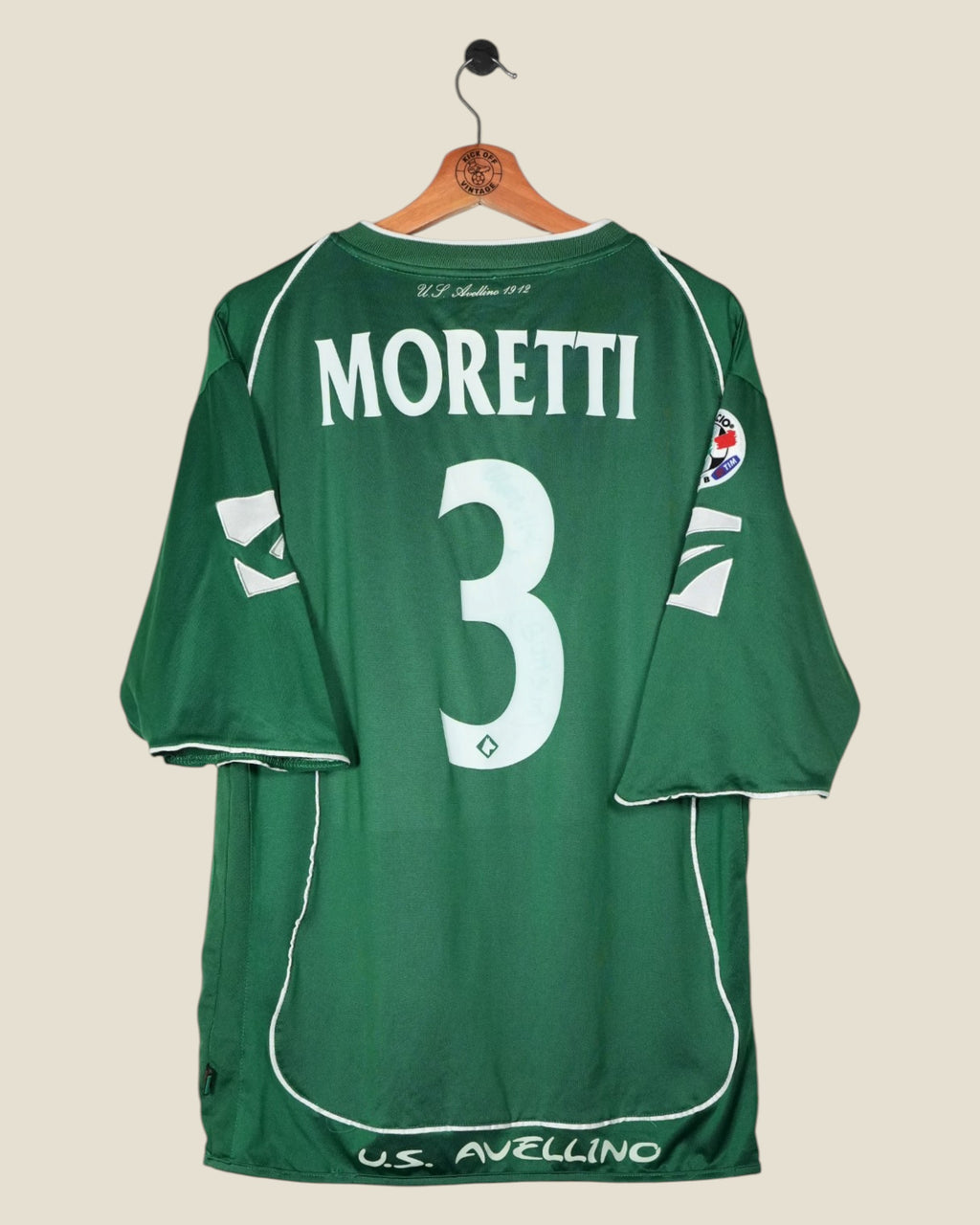 US AVELLINO 2005/06 MORETTI MATCHWORN & SIGNED HOME SHIRT (XL) LEGEA