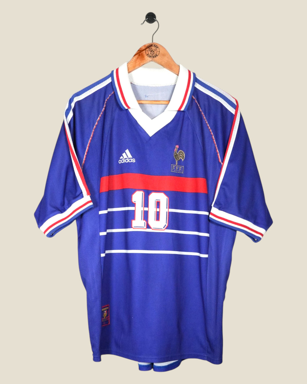 FRANCE 1998 ZIDANE HOME SHIRT (M) ADIDAS