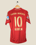 BAYERN MUNICH 2012/13 ROBBEN HOME SHIRT (M) ADIDAS