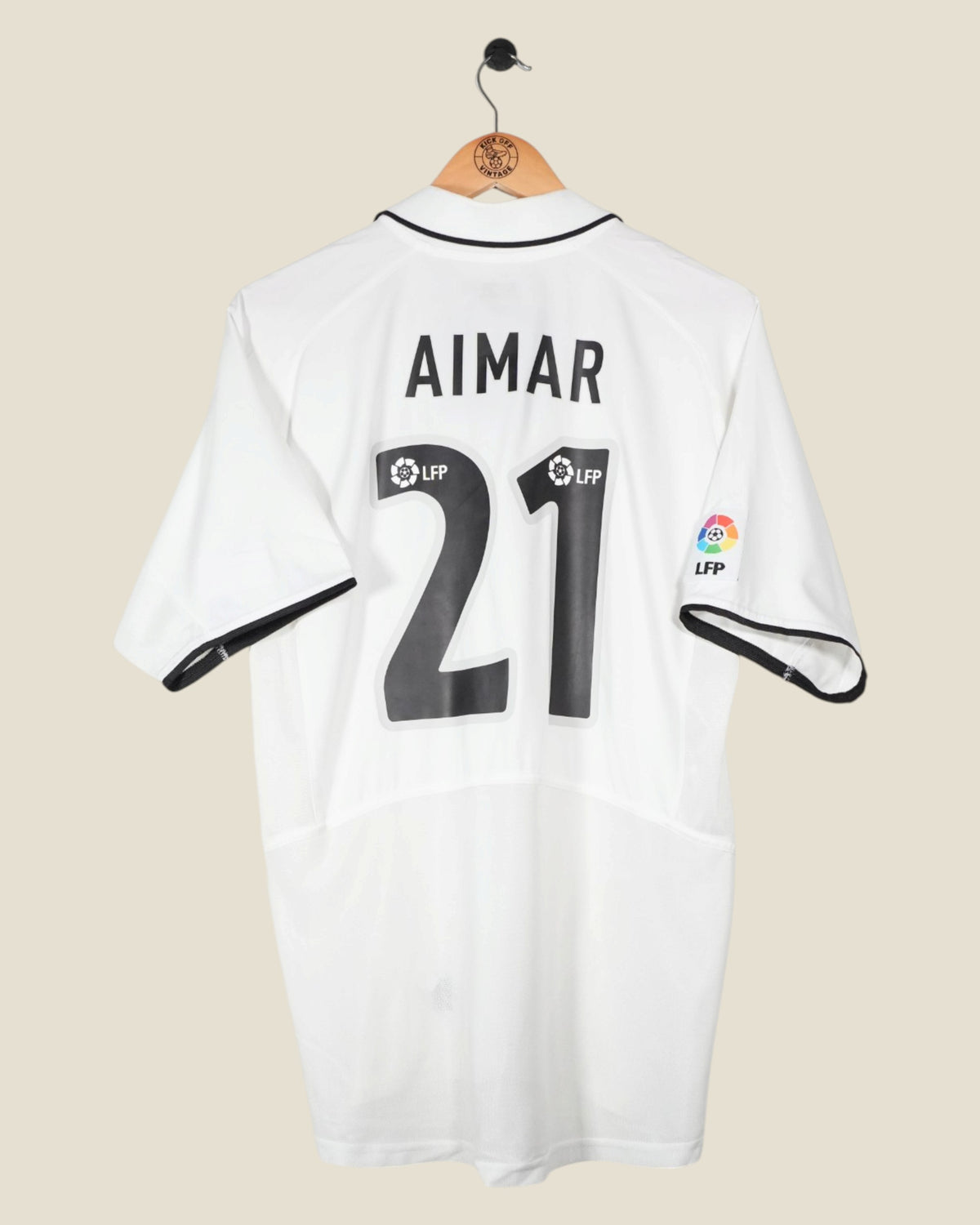 VALENCIA 2002/03 AIMAR HOME SHIRT (M) NIKE