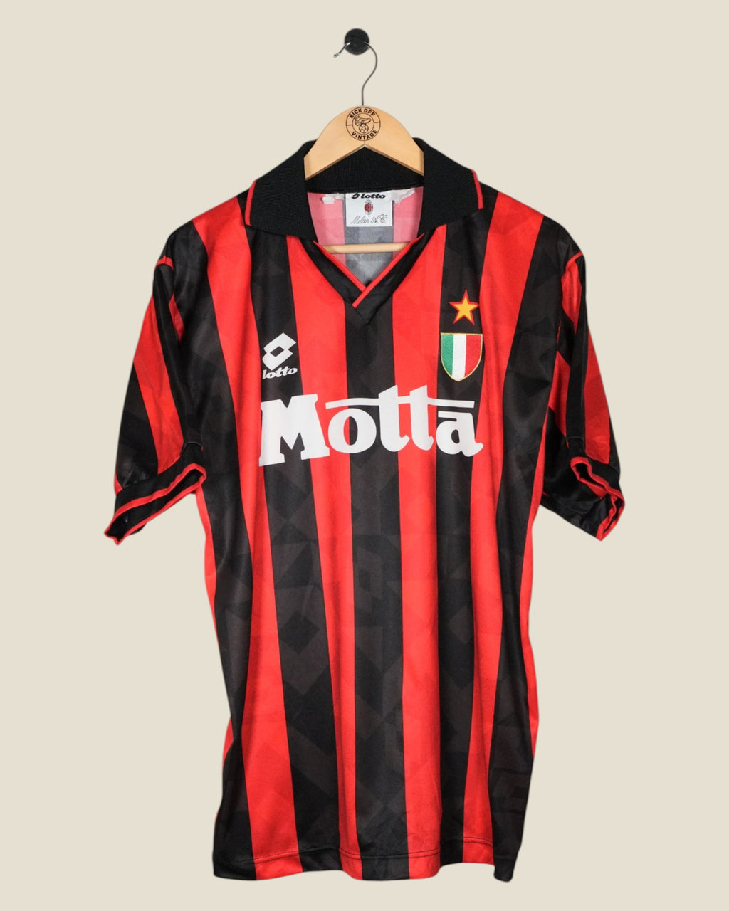 AC MILAN 1993/94 HOME SHIRT (M) LOTTO