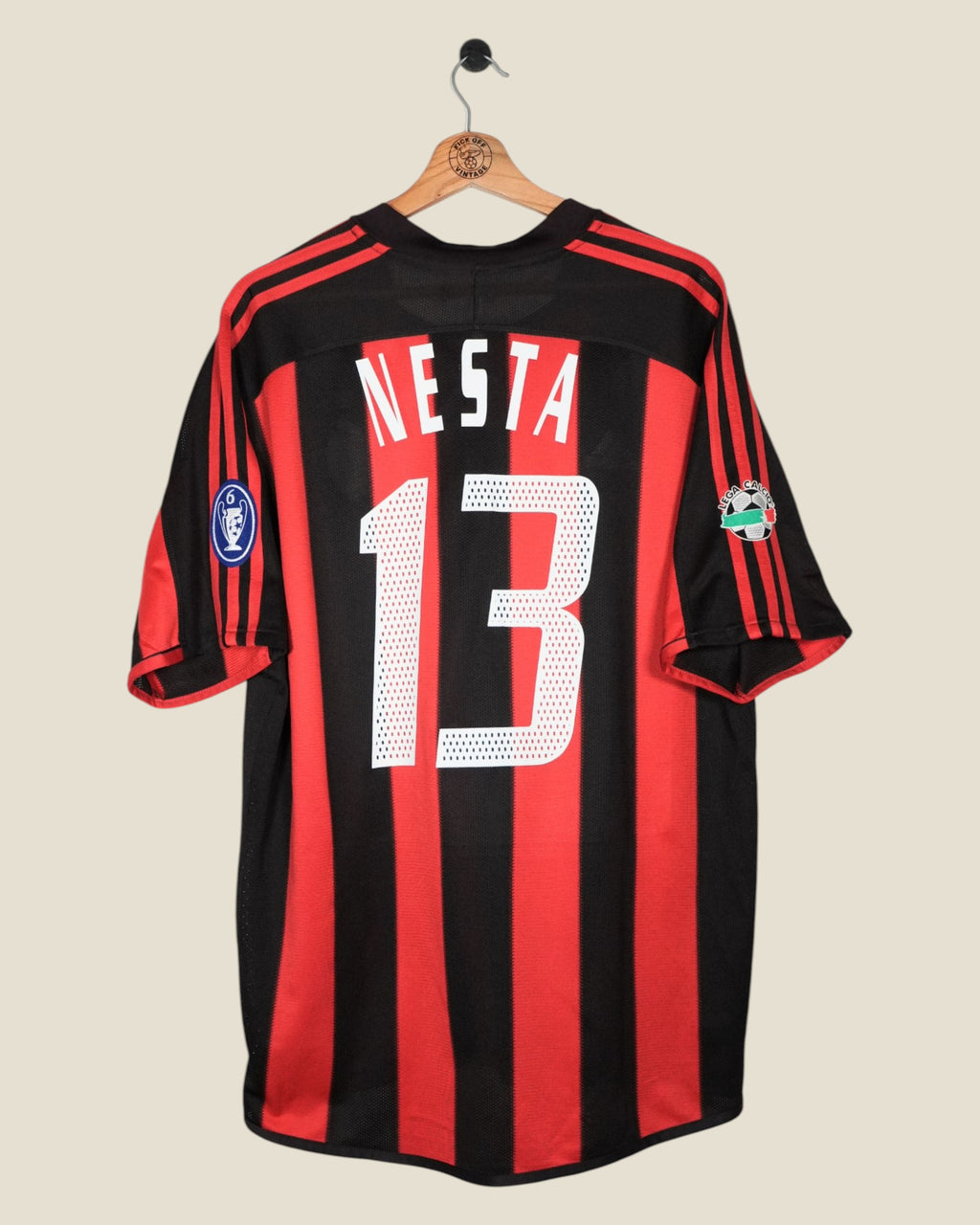 AC MILAN 2003/04 NESTA HOME SHIRT (L) ADIDAS
