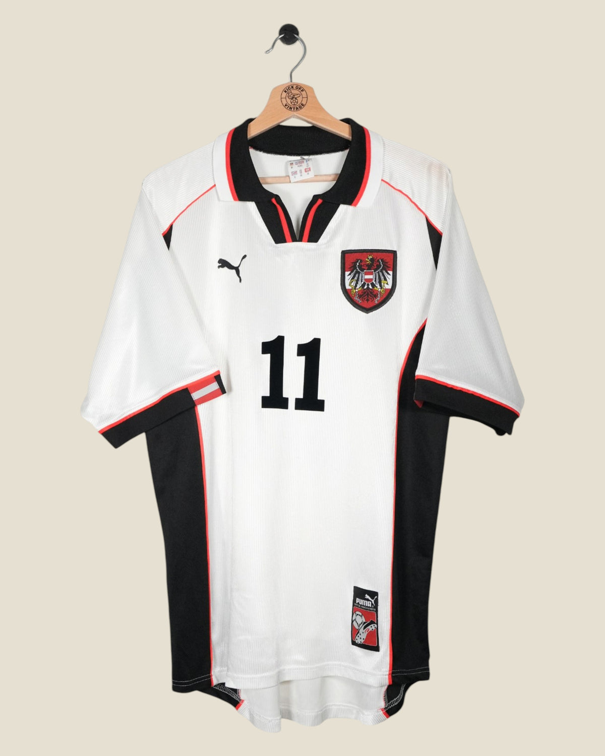 AUSTRIA 1998 MARTIN AMERHAUSER HOME SHIRT (M) PUMA