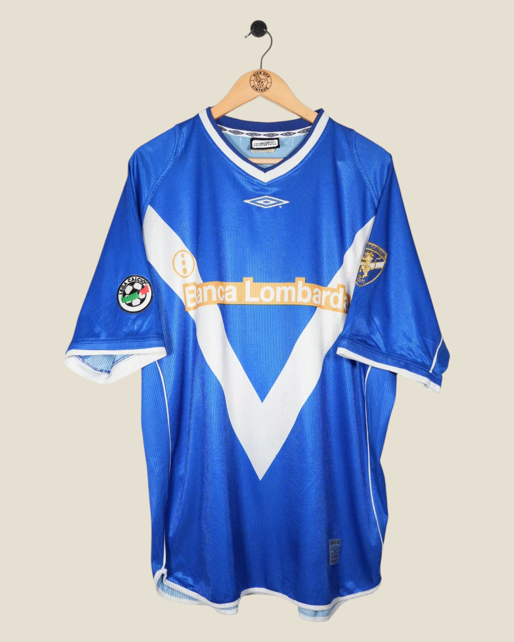 BRESCIA 2002/03 BAGGIO HOME SHIRT (L) UMBRO