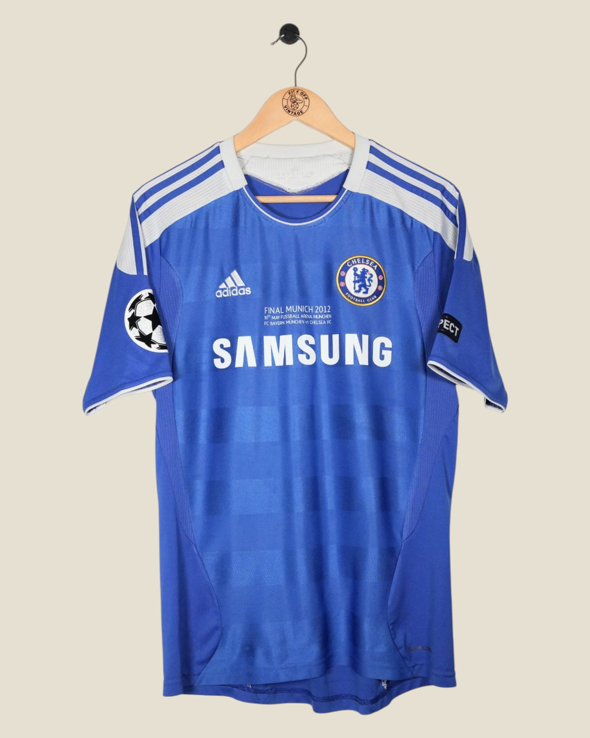 CHELSEA 2011/12 DROGBA UCL FINAL HOME SHIRT (M) ADIDAS