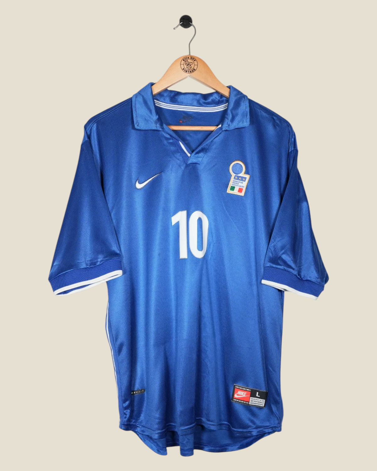 ITALY 1998 BAGGIO HOME SHIRT (L) NIKE