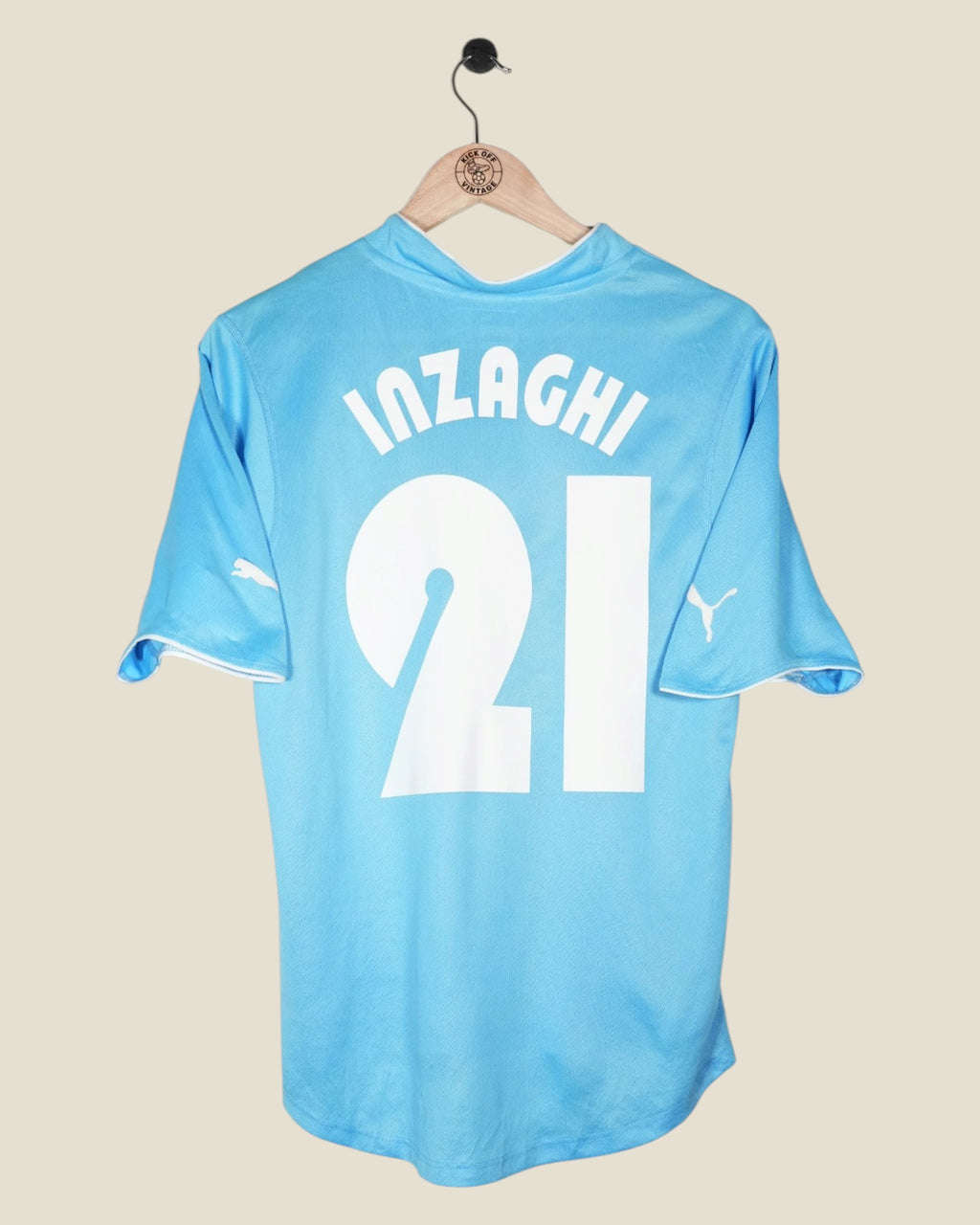 LAZIO 2002/03 INZAGHI HOME SHIRT (M) PUMA