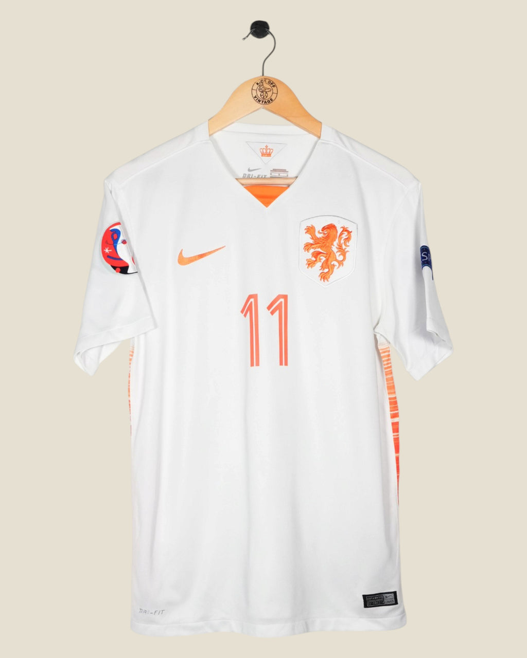 NETHERLANDS 2016 ROBBEN EURO AWAY SHIRT (M) NIKE