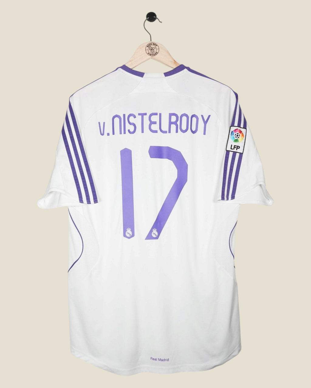 REAL MADRID 2007/08 VAN NISTELROOY HOME SHIRT (L) ADIDAS