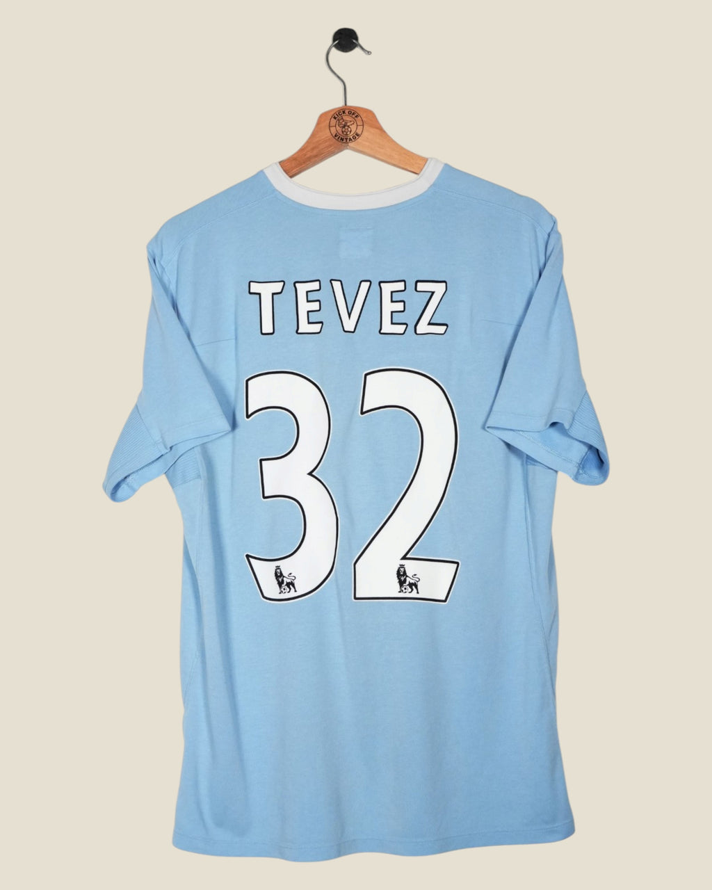 MANCHESTER CITY 2009/10 TEVEZ HOME SHIRT (M) UMBRO