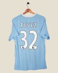 MANCHESTER CITY 2009/10 TEVEZ HOME SHIRT (M) UMBRO
