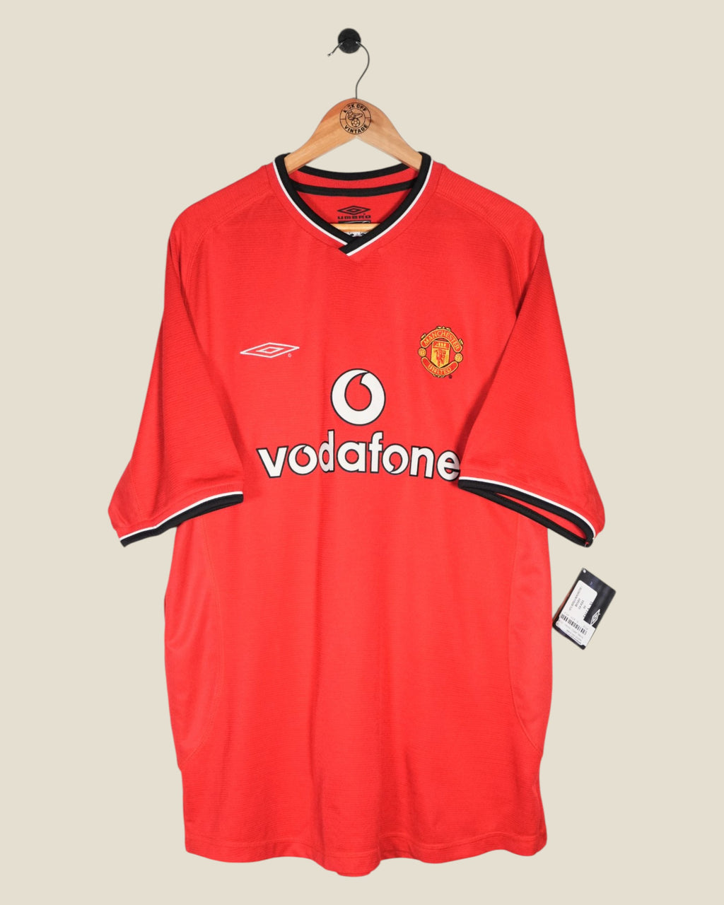 MANCHESTER UNITED 2000/02 BECKHAM HOME SHIRT BNWT (XL) UMBRO
