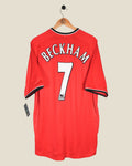 MANCHESTER UNITED 2000/02 BECKHAM HOME SHIRT BNWT (XL) UMBRO