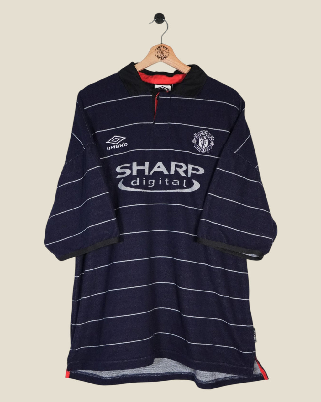 MANCHESTER UNITED 1999/00 STAM AWAY SHIRT (XXL) UMBRO