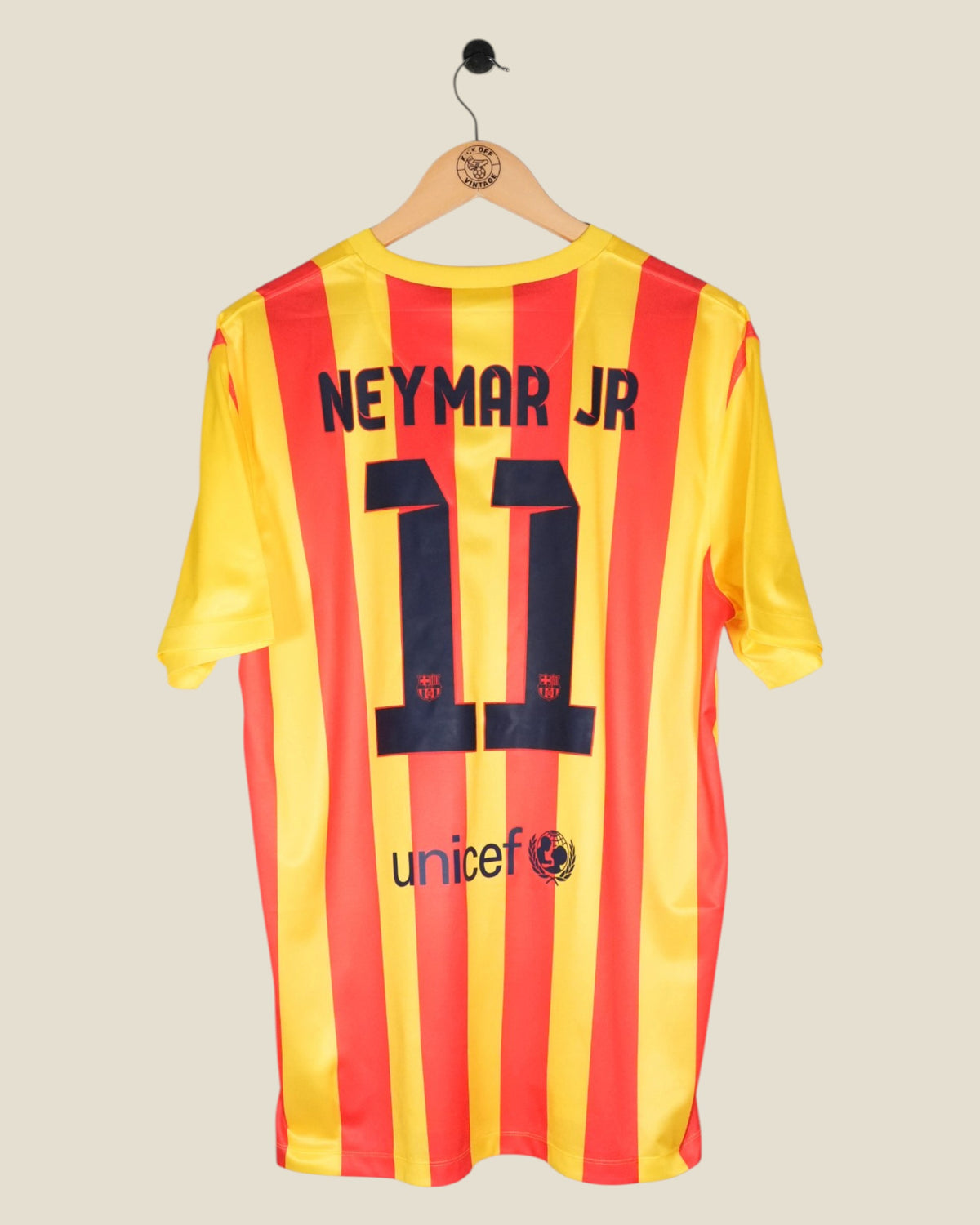 BARCELONA 2013/14 NEYMAR AWAY SHIRT BASIC VERSION BNWT (L) NIKE
