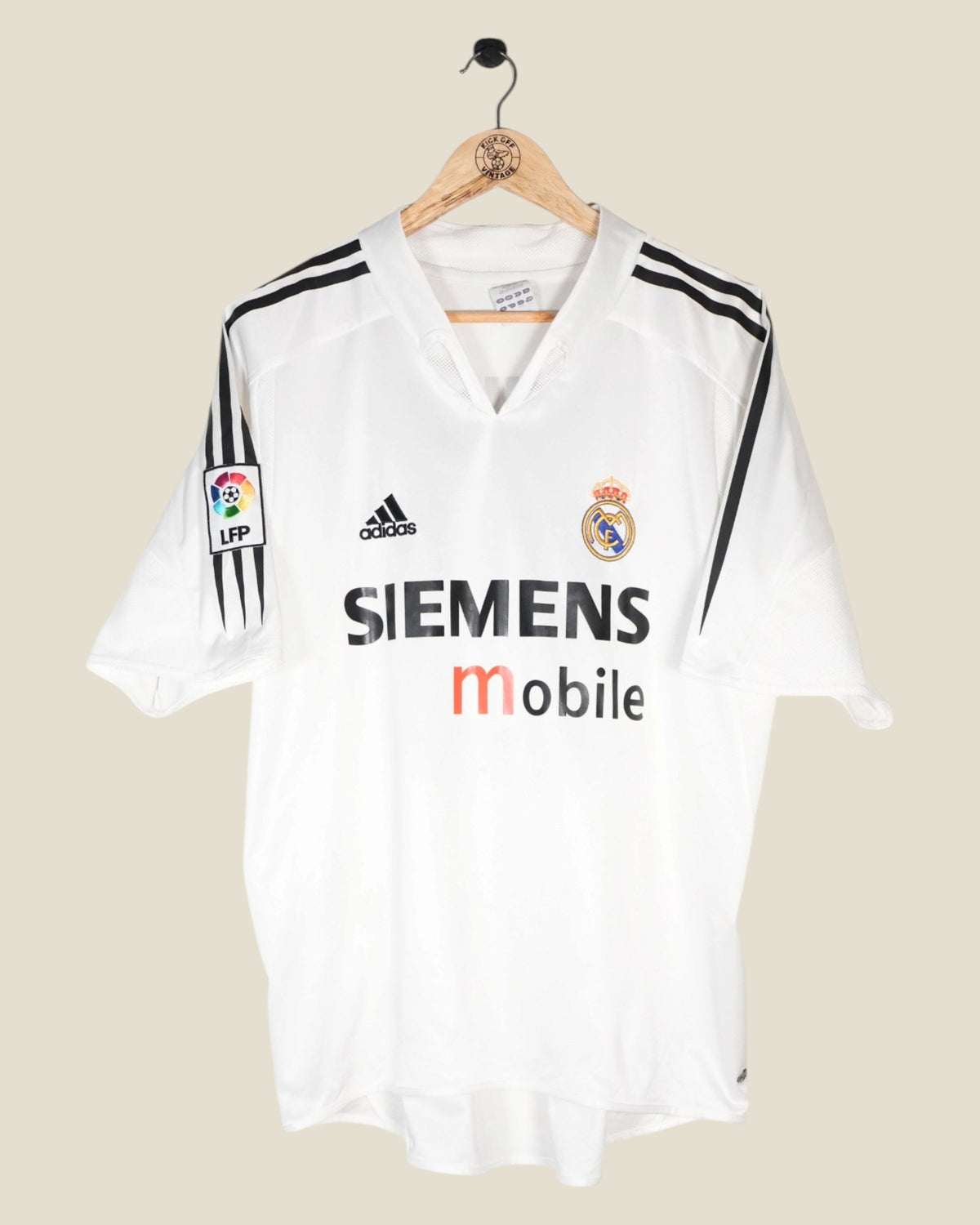 REAL MADRID 2004/05 BECKHAM HOME SHIRT (L) ADIDAS