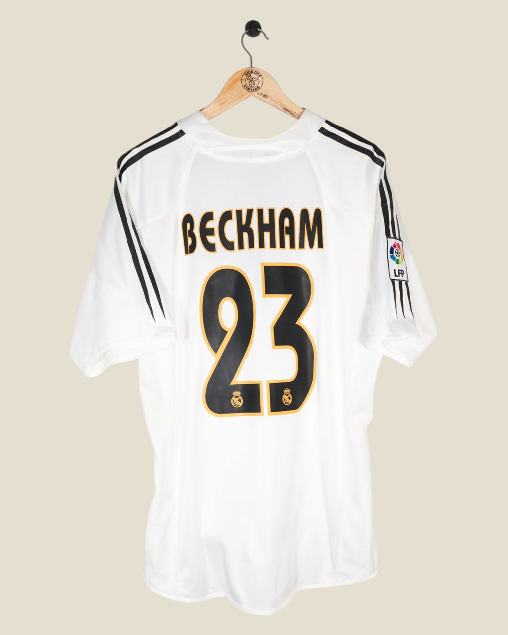 REAL MADRID 2004/05 BECKHAM HOME SHIRT (L) ADIDAS