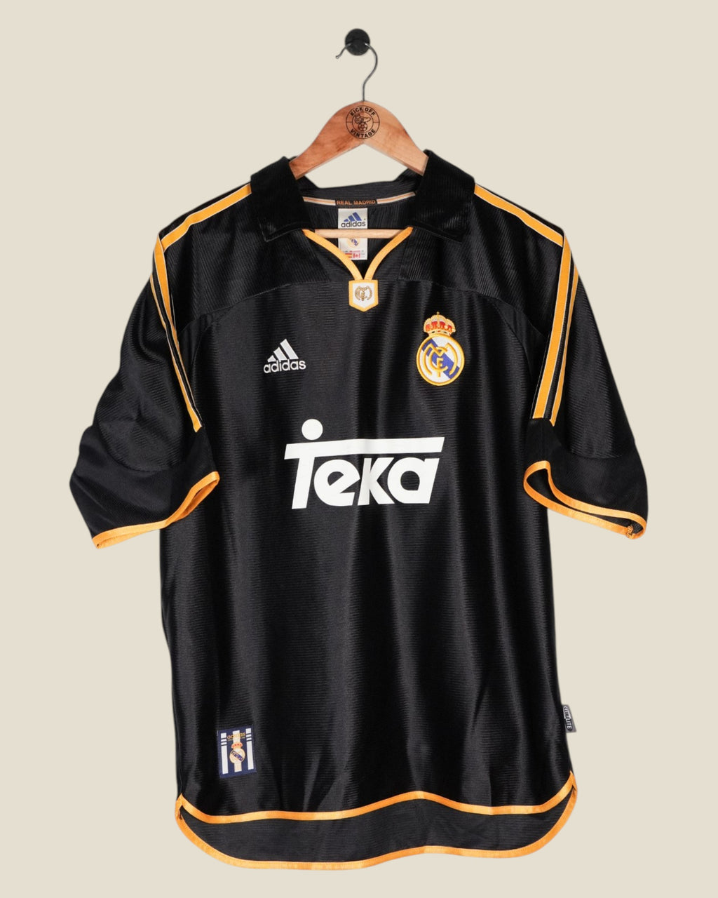 REAL MADRID 1999/01 CARLOS AWAY SHIRT (M) ADIDAS