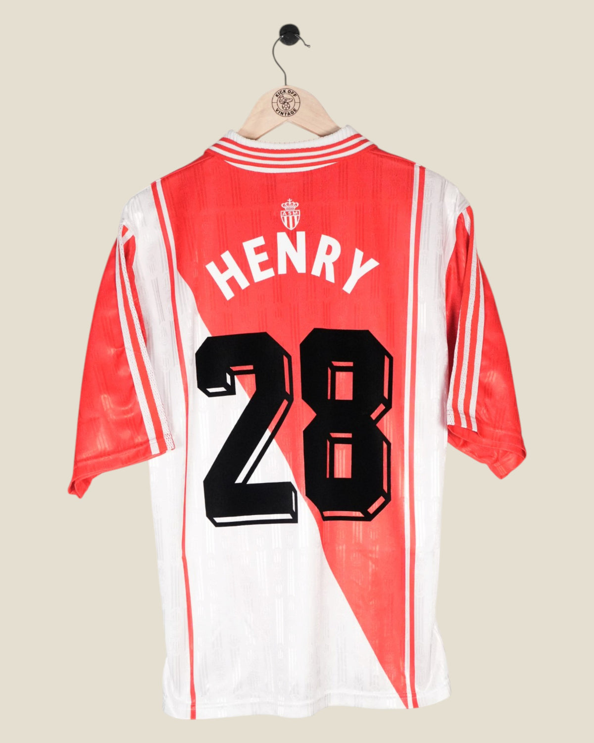 AS MONACO 1996/97 HENRY HOME SHIRT (M) ADIDAS