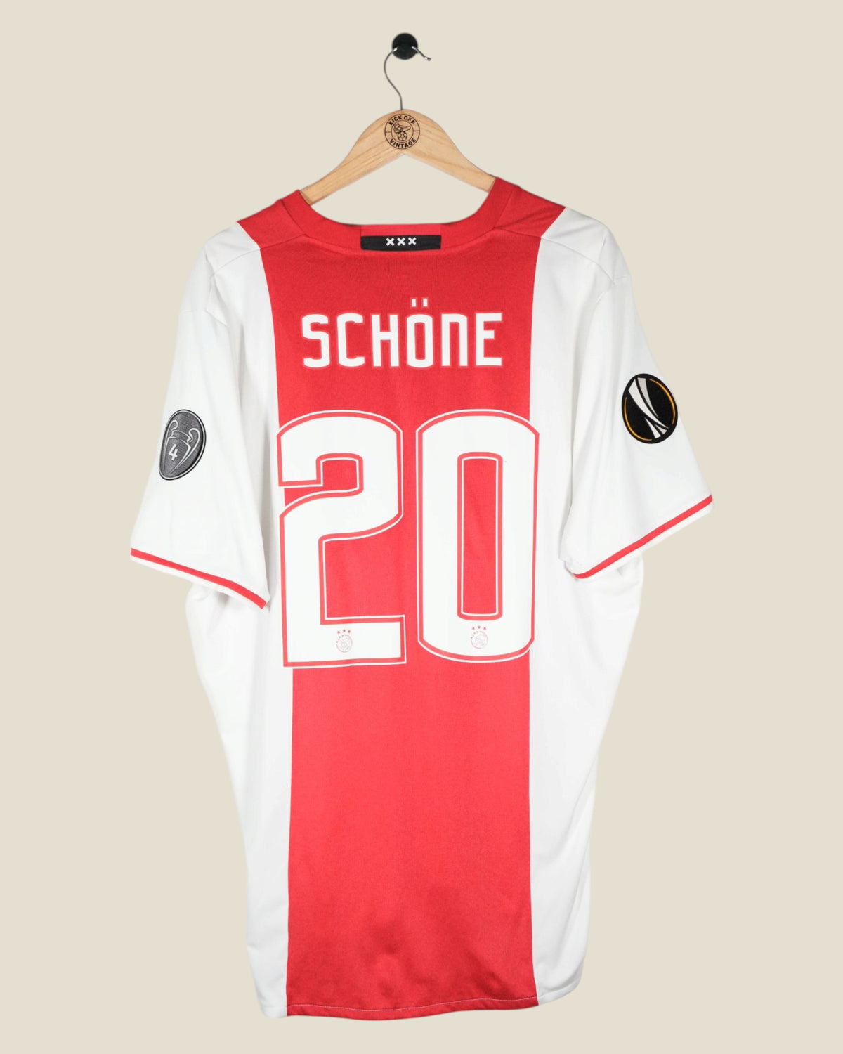 AJAX 2016/17 SCHONE EUROPA LEAGUE HOME SHIRT (XXL) ADIDAS