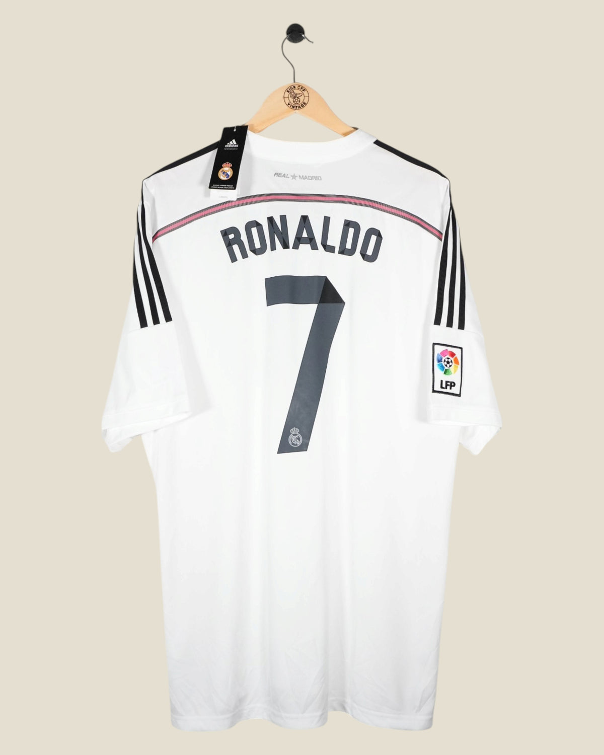 REAL MADRID 2014/15 RONALDO HOME SHIRT BNWT (XXL) ADIDAS