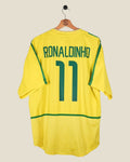 BRAZIL 2002 RONALDINHO HOME SHIRT (L) NIKE