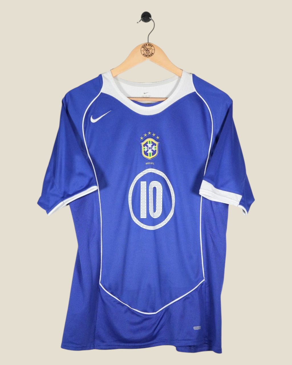 BRAZIL 2004 RONALDINHO AWAY SHIRT (M) NIKE
