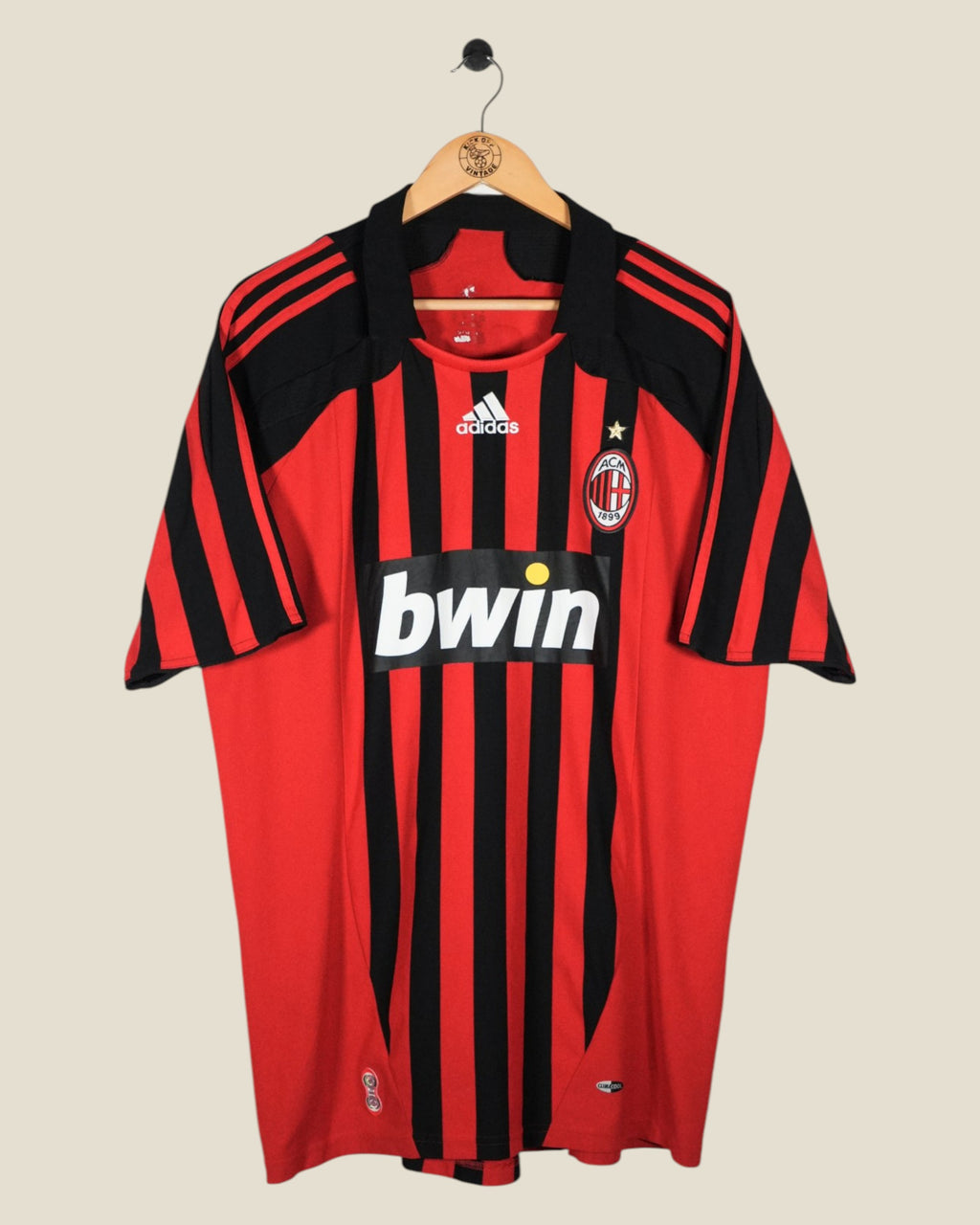 AC MILAN 2007/08 KAKÁ HOME SHIRT (XL) ADIDAS