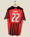AC MILAN 2007/08 KAKÁ HOME SHIRT (XL) ADIDAS