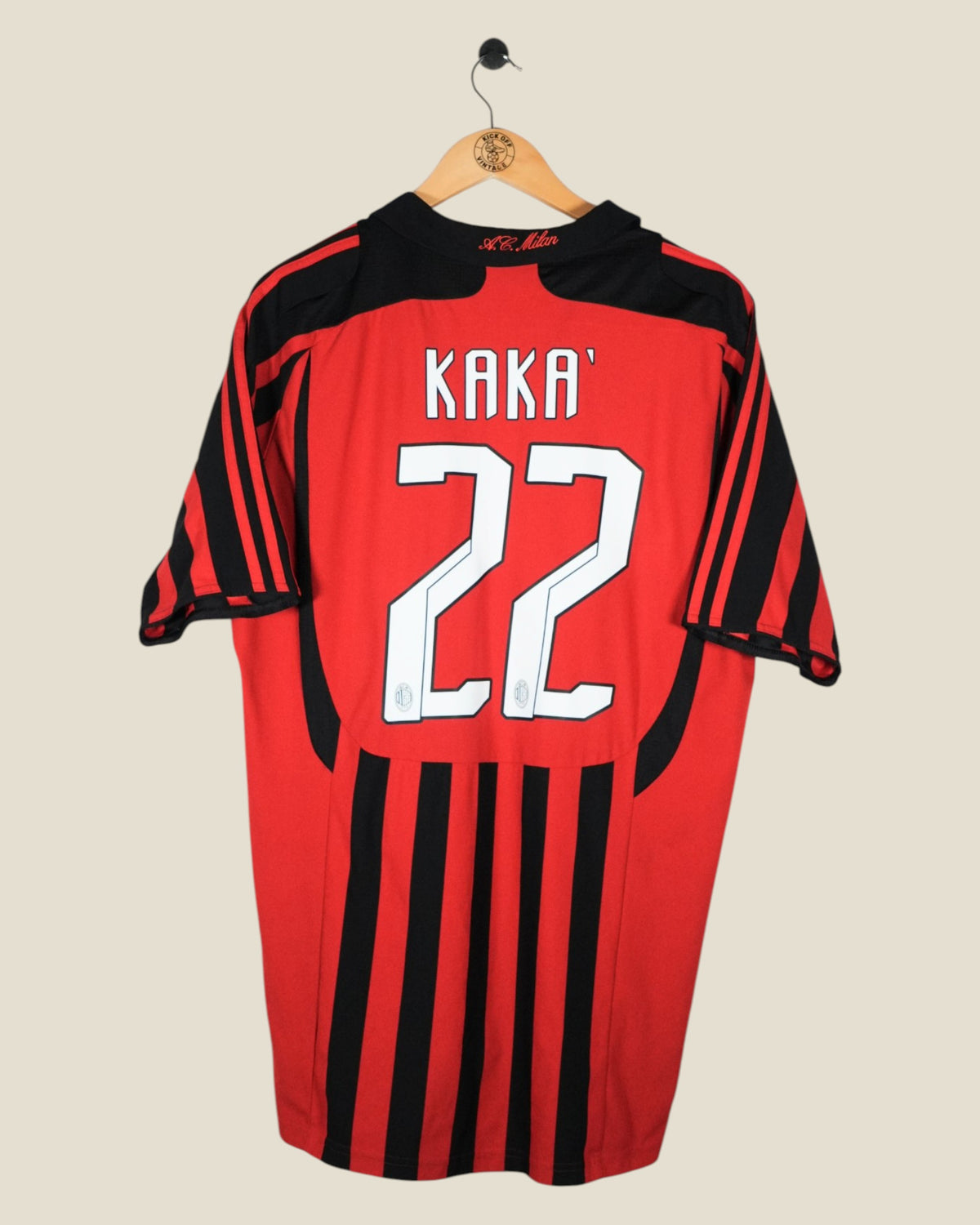 AC MILAN 2007/08 KAKÁ HOME SHIRT (XL) ADIDAS