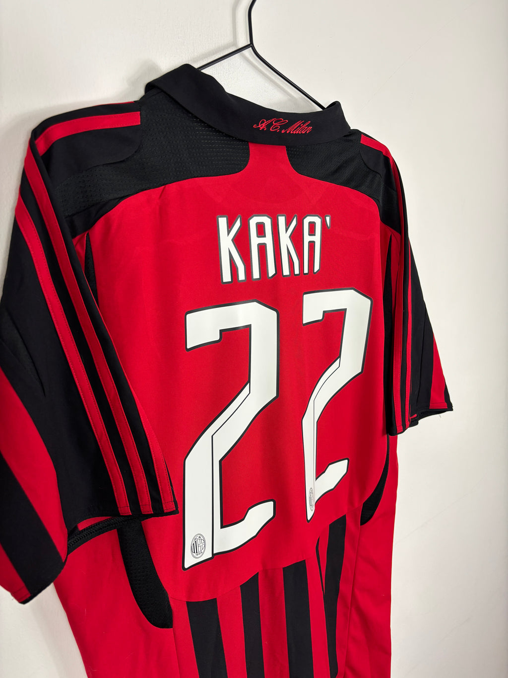 AC MILAN 2007/08 KAKA #22 HOME SHIRT (L) ADIDAS