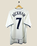 ENGLAND 2002 BECKHAM HOME SHIRT (XL) UMBRO