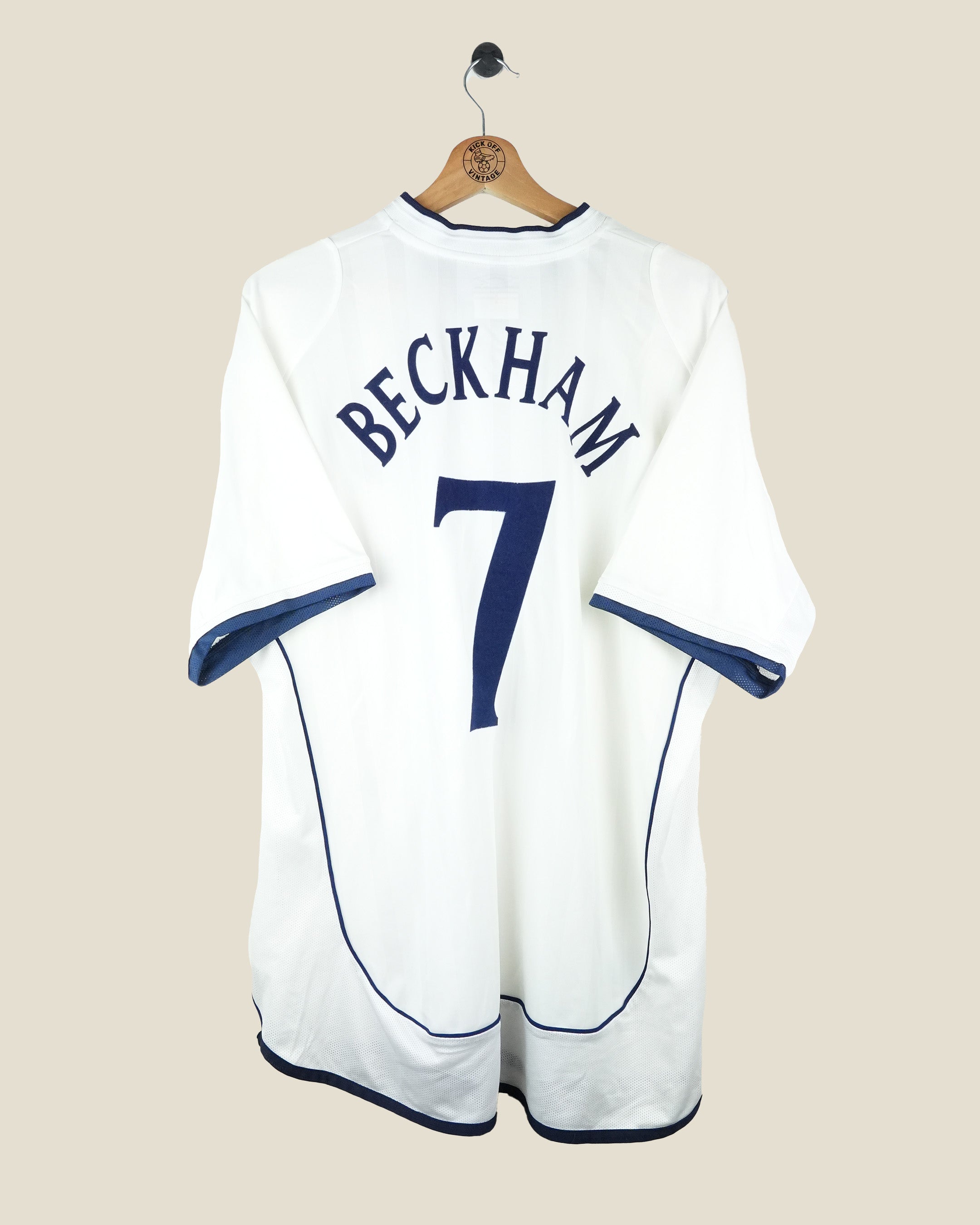 ENGLAND 2002 BECKHAM HOME SHIRT (XL) UMBRO