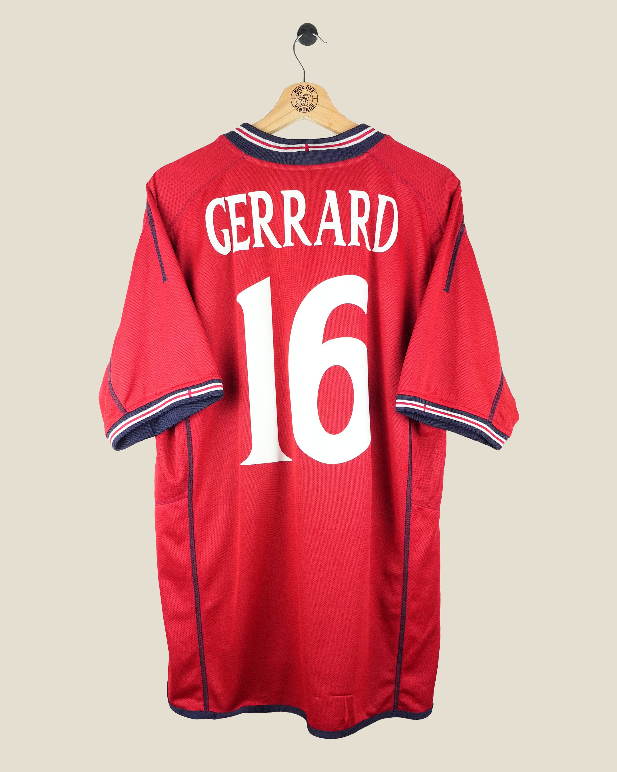 ENGLAND 2002 GERRARD AWAY SHIRT (XL) UMBRO
