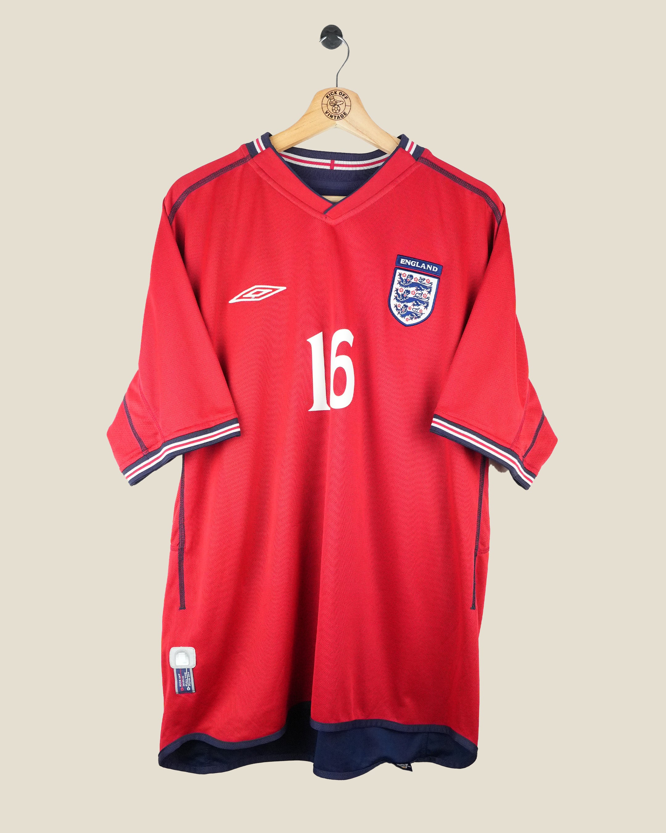ENGLAND 2002 GERRARD AWAY SHIRT (XL) UMBRO