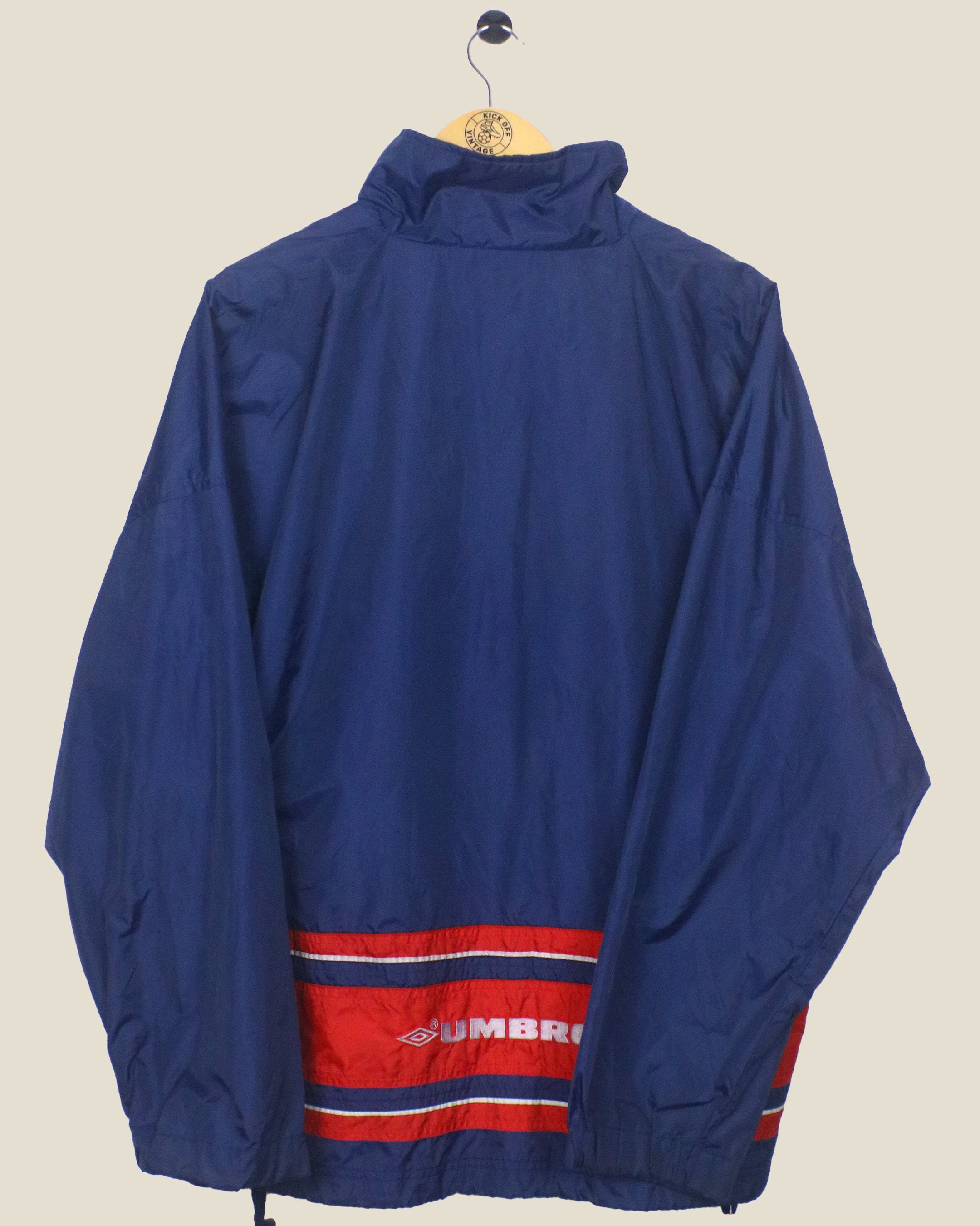 ENGLAND 2000/02 1/4 ZIP RAIN JACKET (L) UMBRO