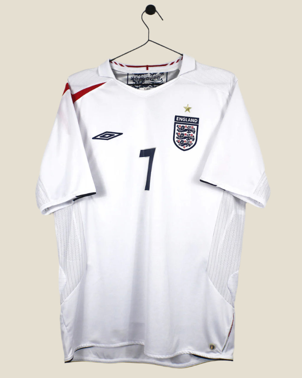 ENGLAND 2006 BECKHAM #7 HOME SHIRT (L) UMBRO