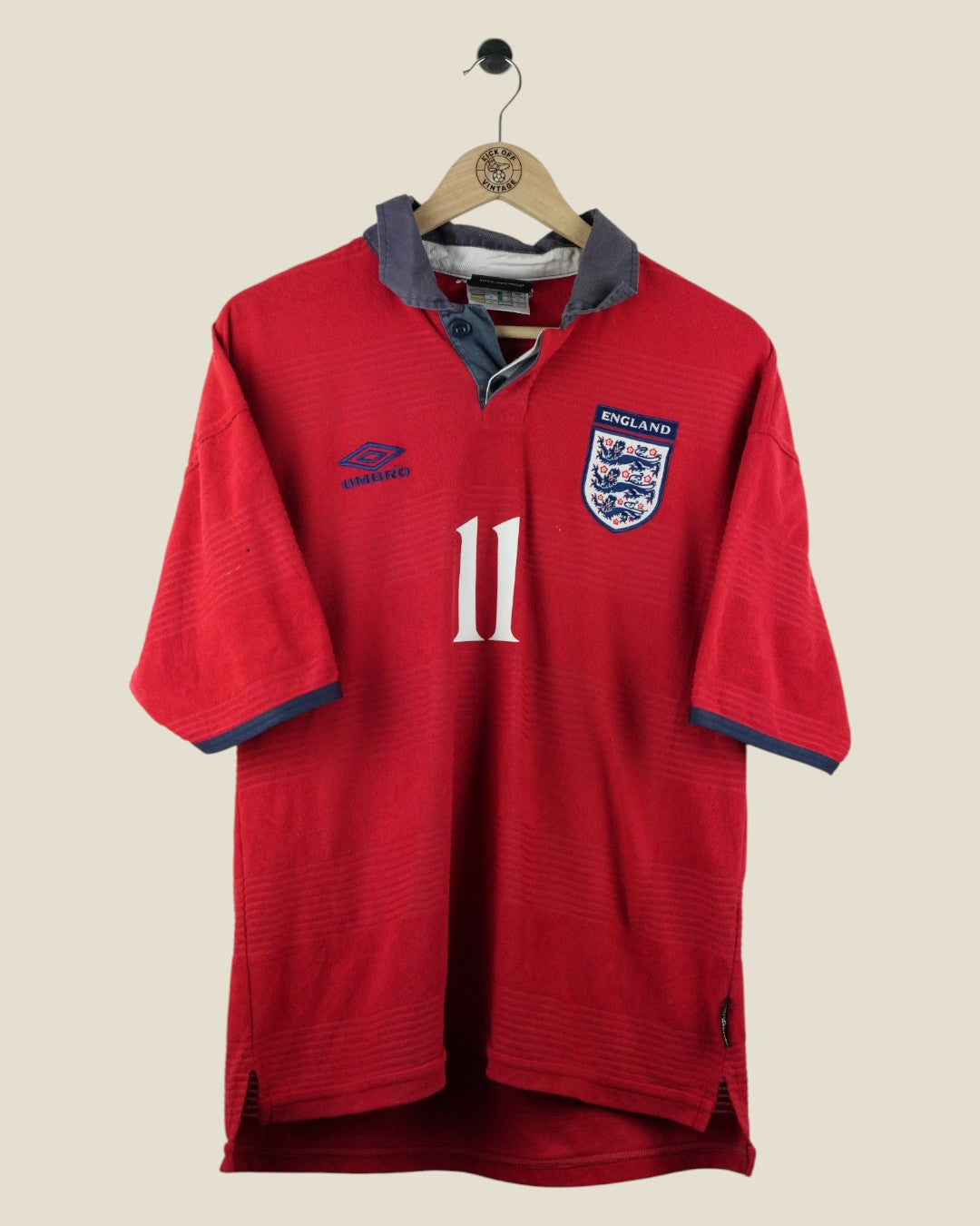 ENGLAND 2000 MCMANAMAN AWAY SHIRT (M) UMBRO