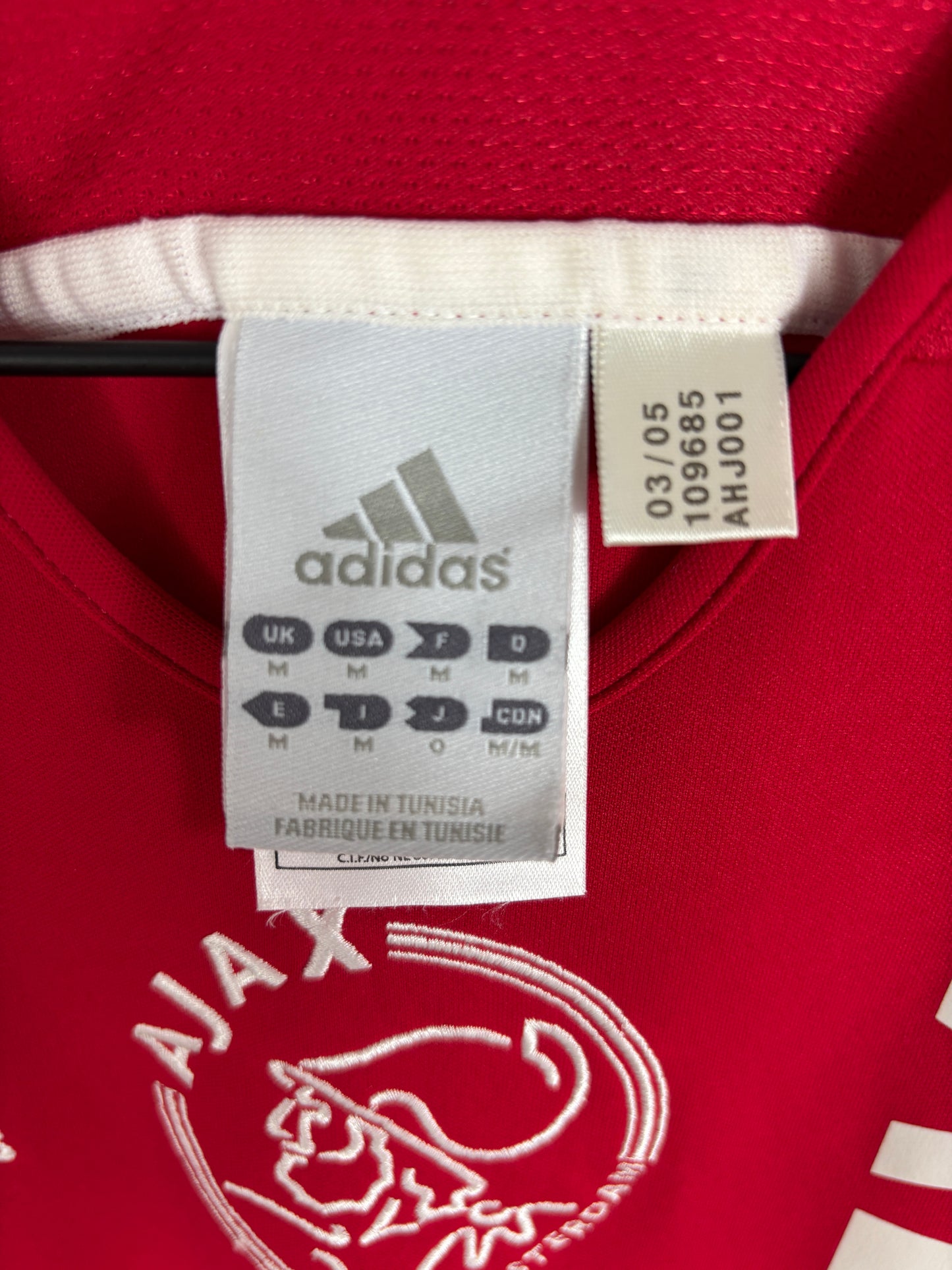 AJAX 2005/06 SNEIJDER #18 HOME SHIRT (M) ADIDAS