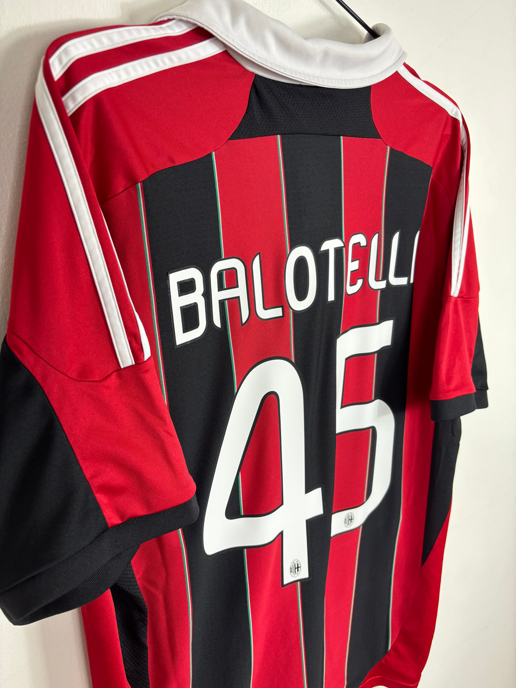 AC MILAN 2012/13 BALOTELLI #45 HOME SHIRT (XL) ADIDAS