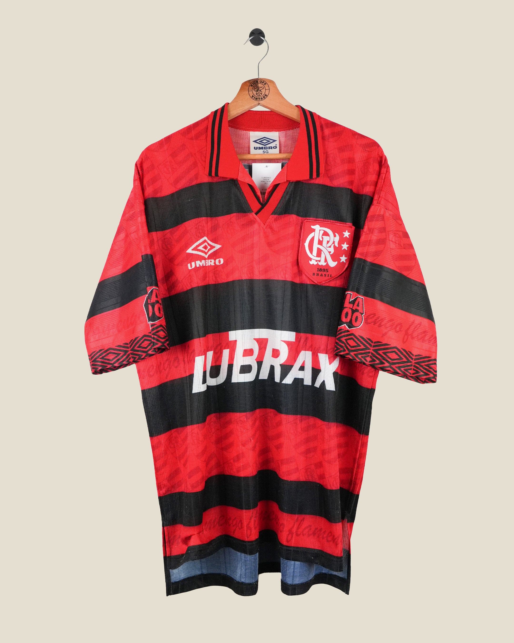 FLAMENGO 1995/96 HOME SHIRT (XL) UMBRO