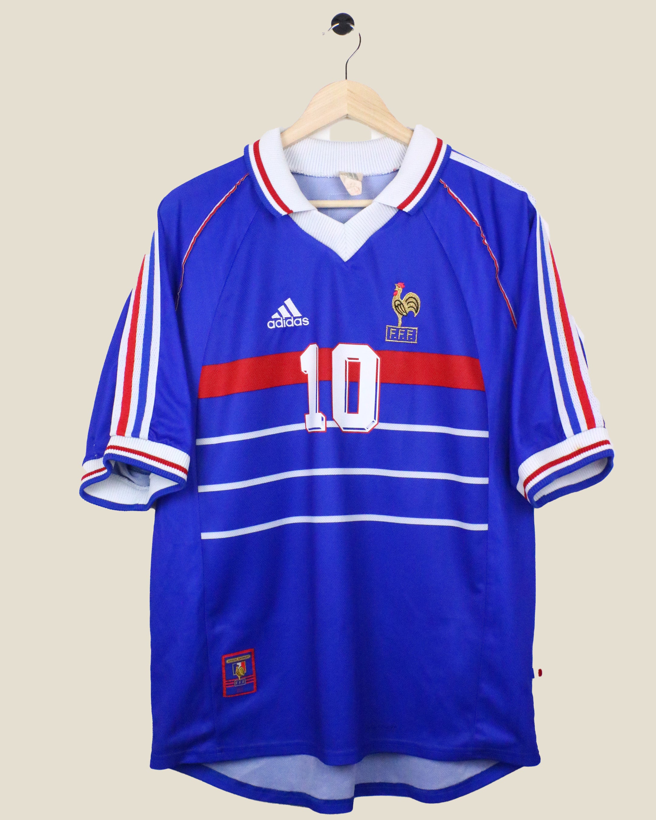 FRANCE 1998 ZIDANE #10 HOME (L) ADIDAS
