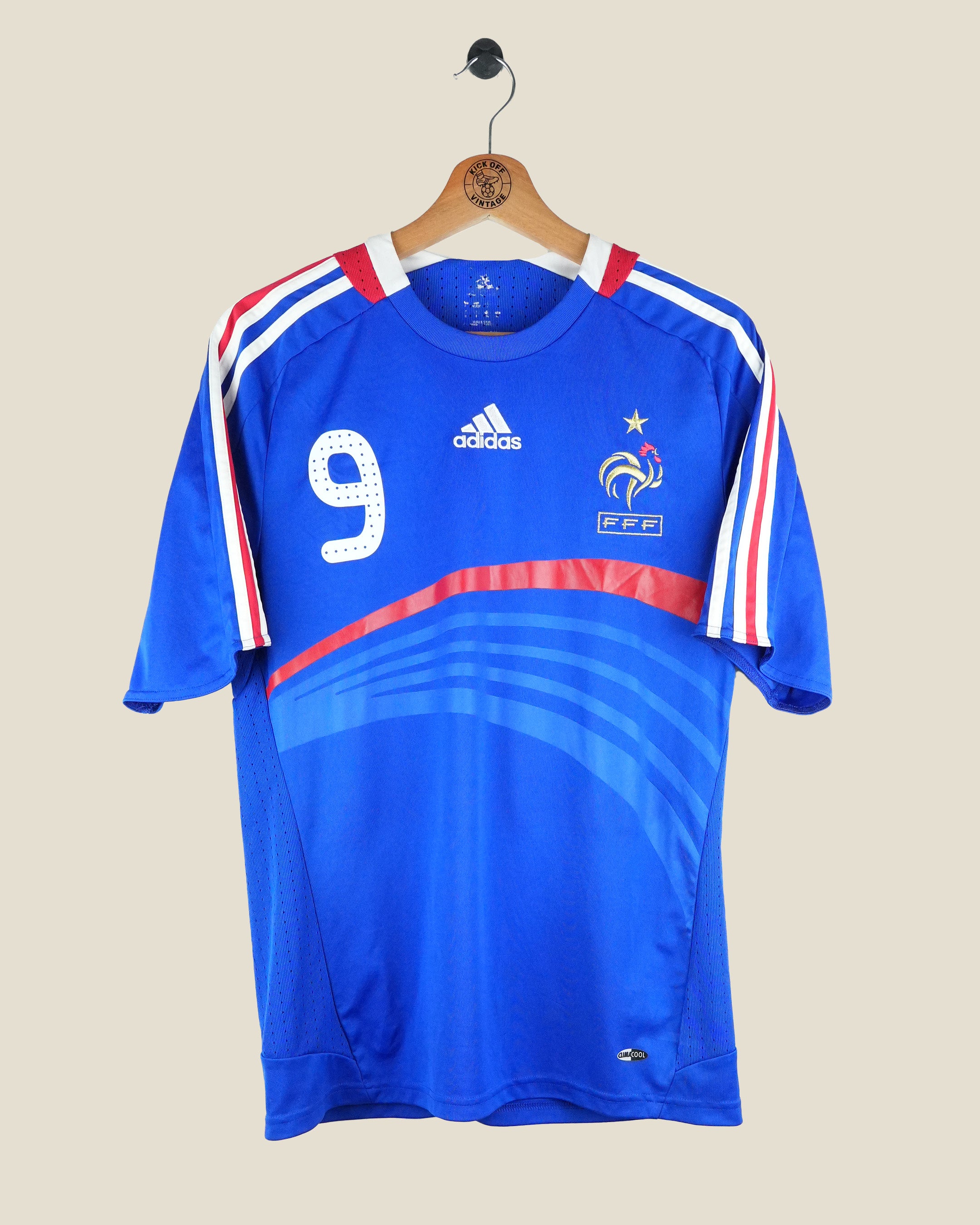 FRANCE 2007 BENZEMA HOME SHIRT (M) ADIDAS
