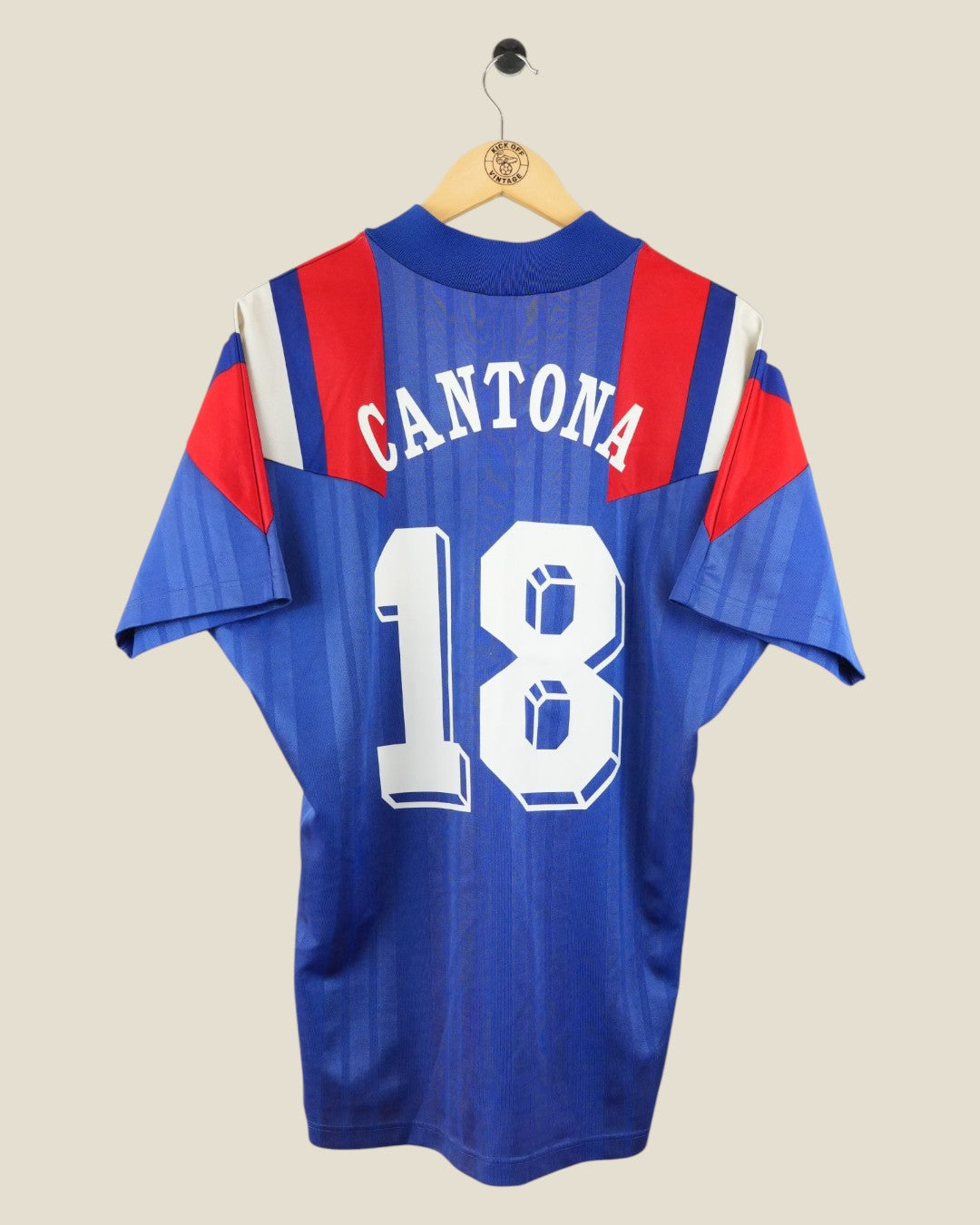 FRANCE 1992 CANTONA HOME SHIRT (L) ADIDAS