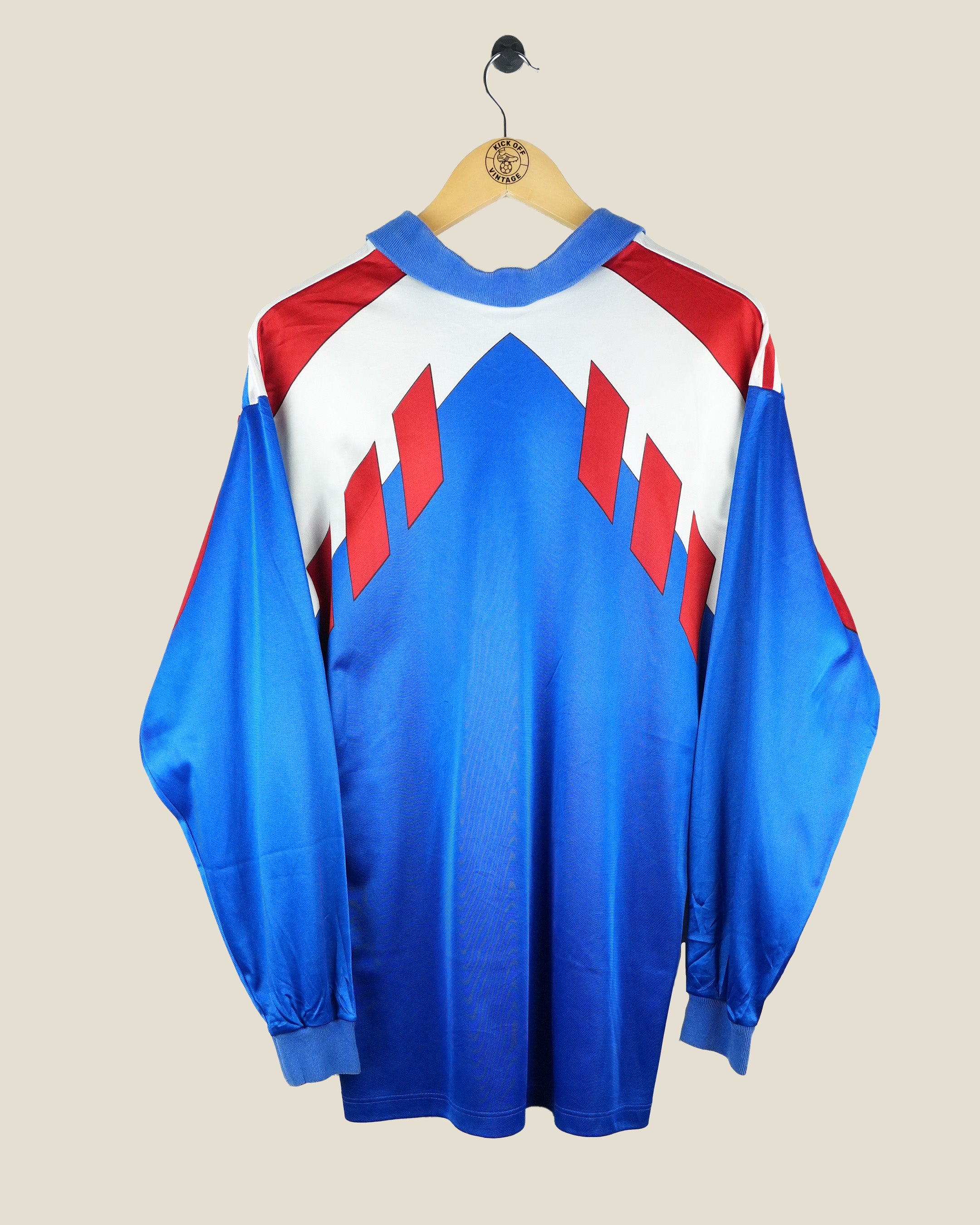 FRANCE 1990/92 HOME L/S SHIRT (L) ADIDAS