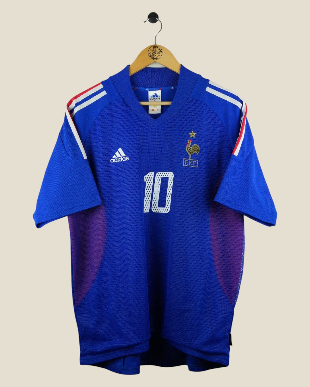FRANCE 2002 ZIDANE HOME SHIRT (L) ADIDAS