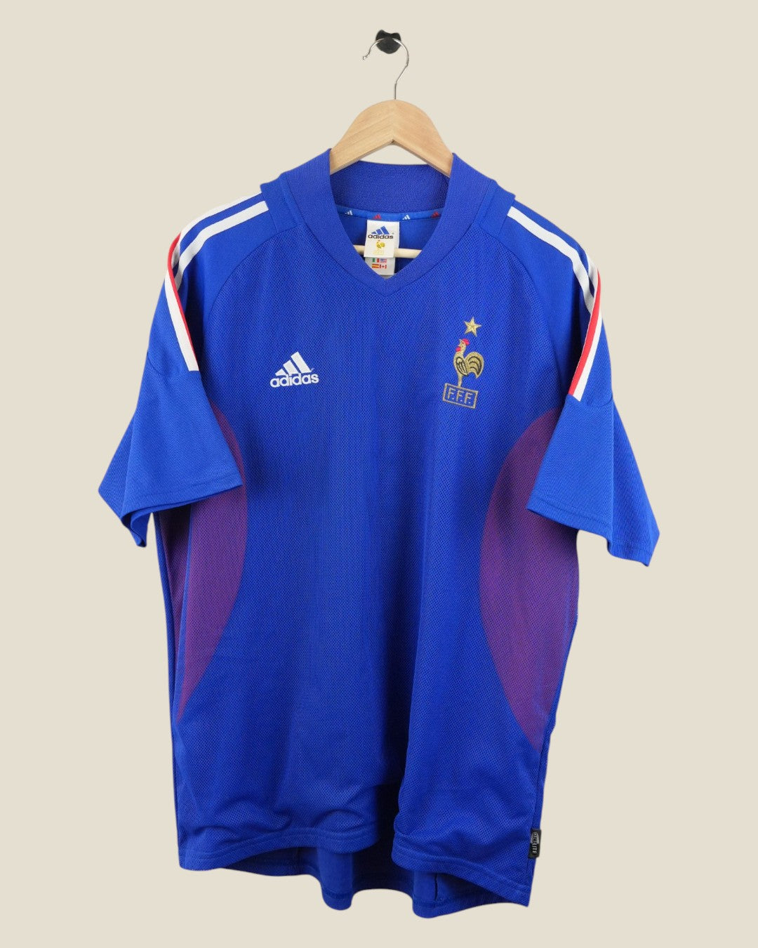 FRANCE 2002 ZIDANE HOME SHIRT (L) ADIDAS